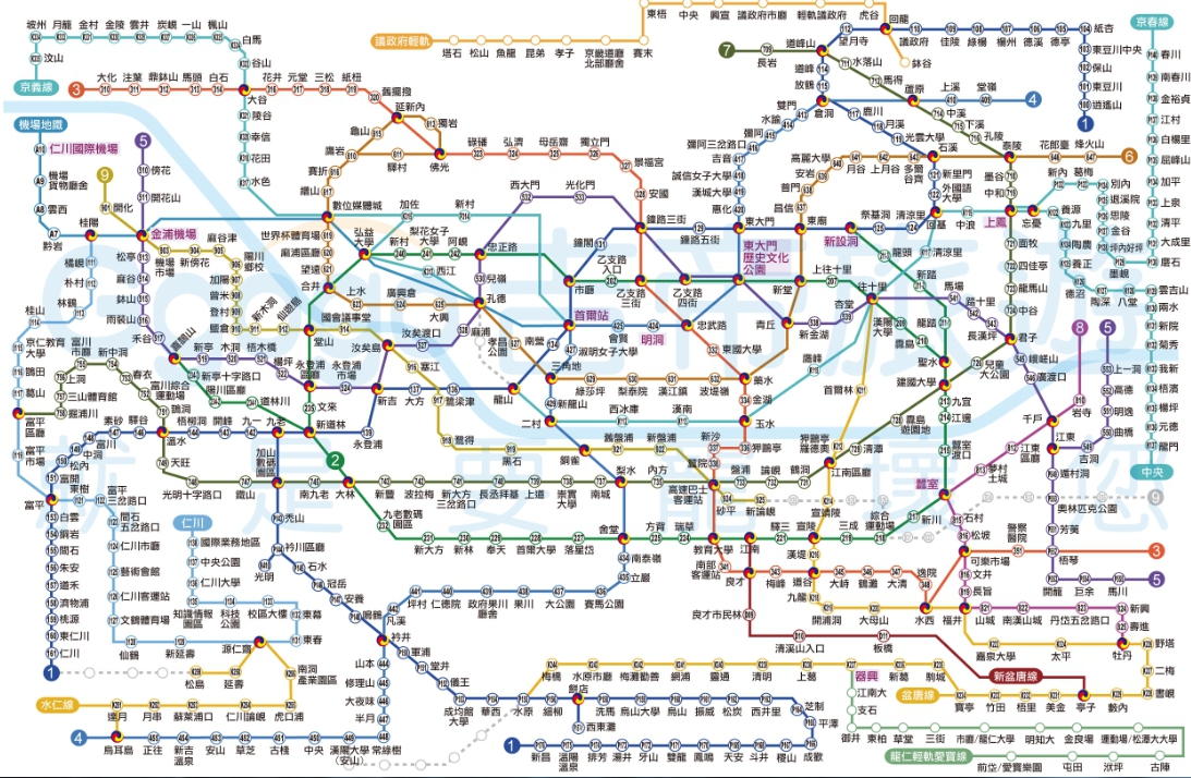 METRO, 首都圈地鐵路線圖